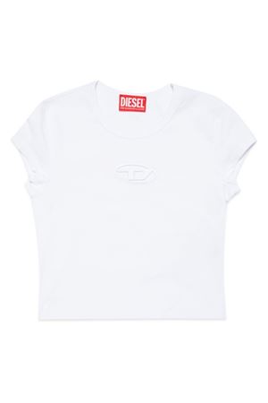 Tangie Oval D T-shirt in cotone con logo DIESEL KIDS | J018300AFAAK100